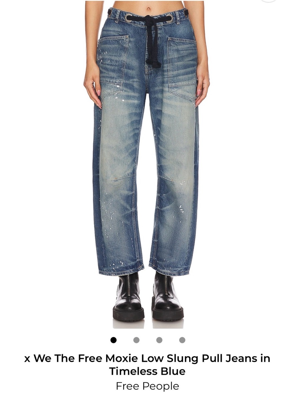Free People - We the free - Moxy Low Slung Barrel Jeans in timeless blue - 28